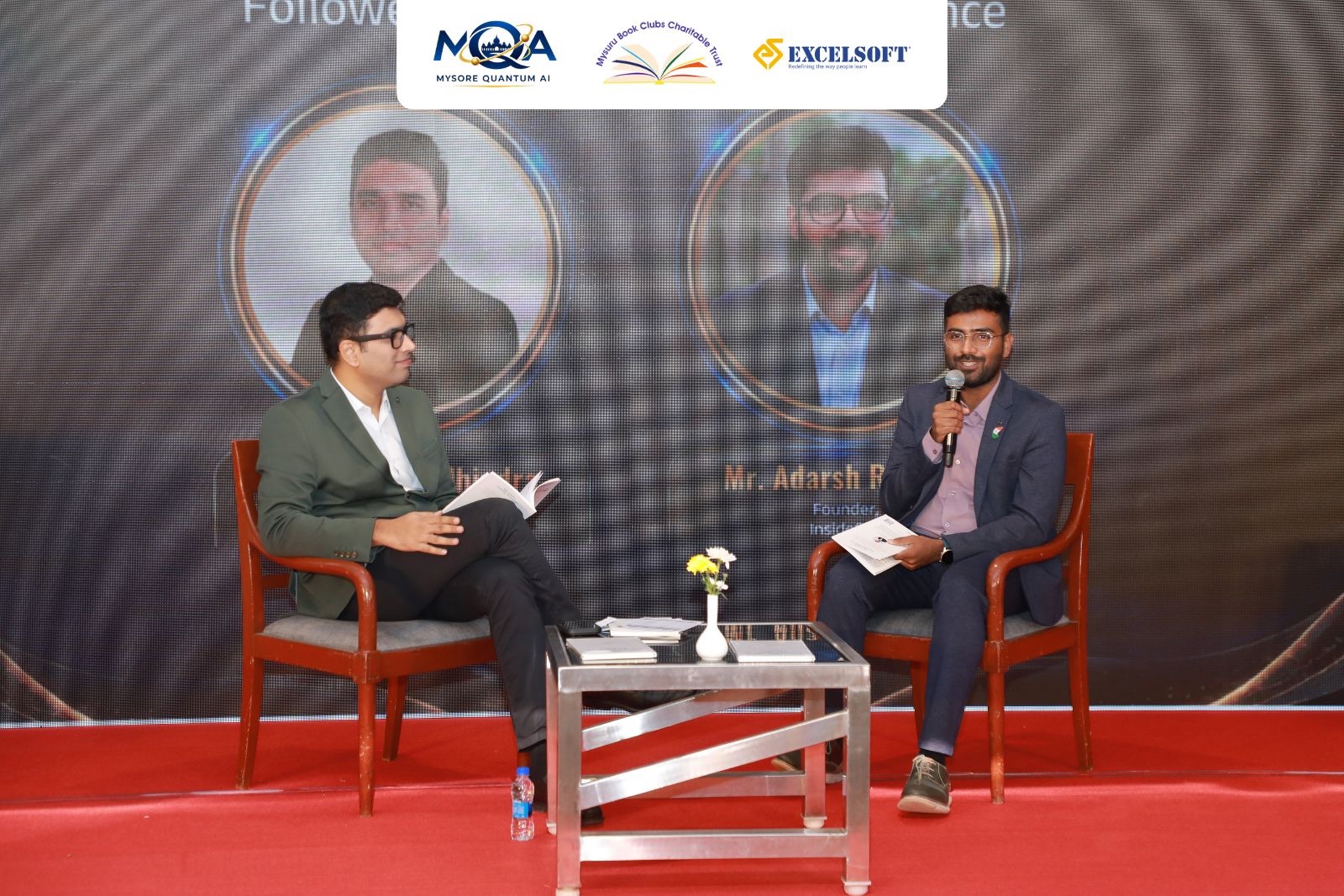 Adarsh Sudhindra in conversation with Adarsh Ramesh during the fireside chat